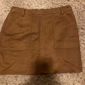 Brown suede skirt-xs